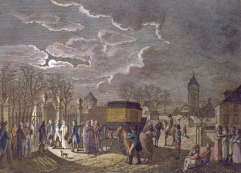 The exchange on 26 December, 1795, of Madame Royale at Basle for 6 French prisoners captured by the Austrians