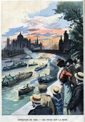 The feasts on the seine in Paris during the 1900 World Exhibition - in Le Petit Parisien
