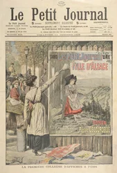 The first female billposter in Paris, 1906