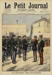 The flag of the customs officers, Bordeaux, France, 1897