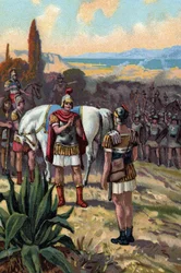 Meeting Between Julius Caesar and Pharnacias II of The Kingdom of Pontus During the Battle of Zela