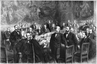 The members of the Commission des Trente: Jules Armand Dufaure, Felix de Tarteron, Louis Grivart, Lucien Brun, Edouard Lef