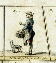The merchant of rye rolls (detail)