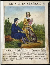The Name in General (a Boy with a Dog and a Girl with a Doll) - in La grammaire en images