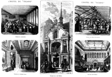 The offices of the Figaro, 26 rue Drouot, Paris, 1874