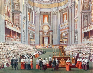 The opening of the First Vatican Council on 8th December 1869, c.1870