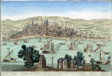 The port and city of Bordeaux