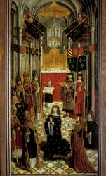 The sacre of Louis XII (1462-1515) in the cathedral of Reims on 27 May 1498. 1501. Paris, National Museum of the Middle Ages, Thermes de Cluny