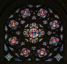The South Rose Window with the Assumption of the Virgin Mary