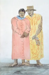The Two Kings of Bora Bora, Illustration from the Journey of Louis I Duperrey