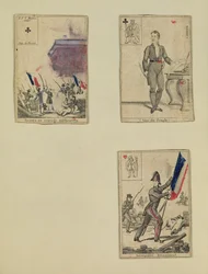 Three Playing Cards Commemorating the Heroes of July 1830