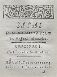 Title Page for the First Chapter of Essai sur l
