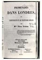 Title page of Promenades dans Londres by Flora Tristan, published in Paris by Raymond-Bocquet et Prevot, 1842