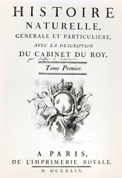 Titlepage of Histoire Naturelle, Generale et Particuliere by Buffon, Paris, 1749