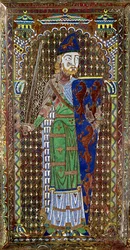 Tomb plaque of Geoffrey Plantagenet from the Cathedral of St. Julien, Le Mans, c.1151-55