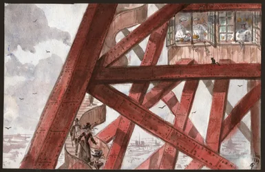Tourists on the Eiffel Tower