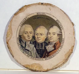 Triple portrait of Jacques Antoine Marie de Cazales, Jean-Siffrein Maury and Pierre Victor Malouet