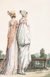 Two Ladies in Promenade Dresses, 1796