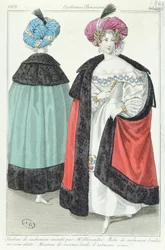 Two Women with Turbans, Dresses and Cloaks of Cashmere, from Costumes Parisiens, 1831