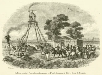 A Cossack Post at the Approach of the Circassians (engraving)
