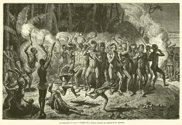 A Pilou-Pilou at Night (engraving)