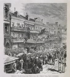 A street in New Orleans on election day 1875 - in 