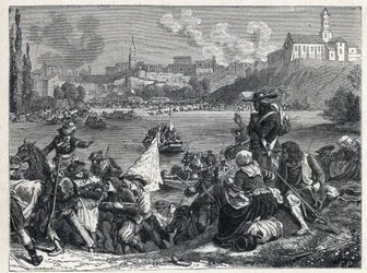 Vendee War (1793-1796): the Vendeans, defeated at the Battle of Cholet, return to the Loire on October 18