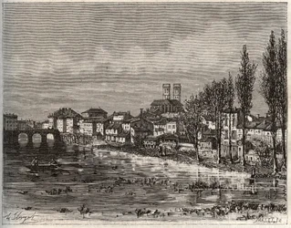 Verdun - Morbihan en Bretagne - Engraving in 
