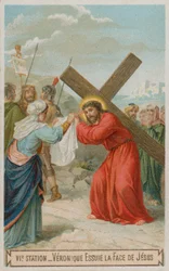 Veronica wipes the face of Jesus (The sixth Station of the Cross)