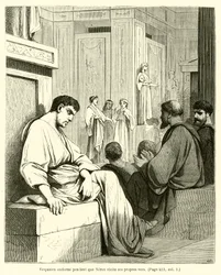 Vespasian Asleep While Nero Recites His Own Verses