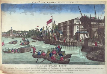 View of New York, Engraved by Balthazar Frederic Leizelt