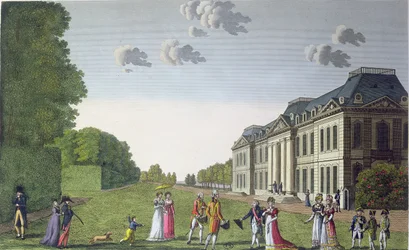 View of the Chateau de Bellevue from the Garden, c.1820