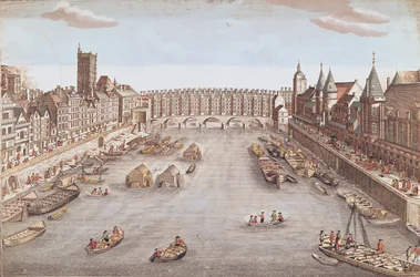 View of the Pont au Change looking downstream