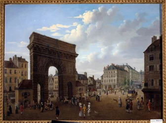View of the Porte Saint Martin in Paris