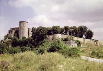 View of the Tour de Talbot and keep of the castle