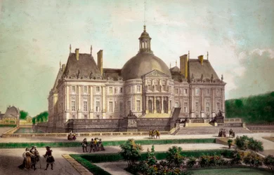 View of the castle of Vaux le Visomte in Maincy (Seine-et-Marne)