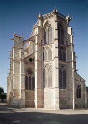 View of the chevet of the church, built 1260-1320