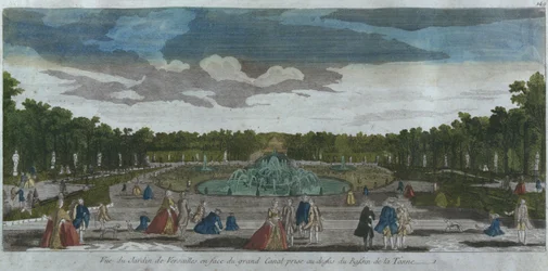 View of the garden in front of the Grand Canal seen from the fountain of Latona, Versailles, France