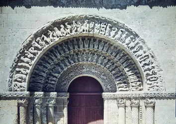 View of the portal of the south transept