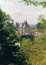View of the restored chateau from the north west, built for Jean Bourre, minister to Louis XI of France in c.1465