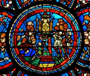 Virgin Mary - Praying Before Her Statue