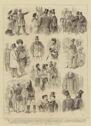 Visitors at the Paris Salon