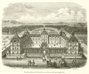 View of the Chateau of Richelieu in Poitou, Built by Lemercier (engraving)