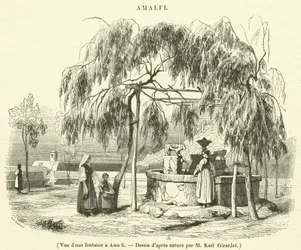 View of a Fountain in Amalfi