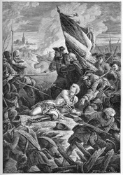 War of the Polish Succession - The Death of Louis Robert Hippolyte de Brehan, Count of Plelo before Dantzig, May 27