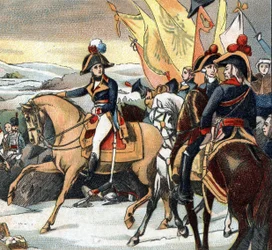 Wars of the French Revolution: victory of Jean Victor Moreau (1763-1813) over the Austrians commanded by Archduke Jean on 3 December 1800 at the Battle of Hohenlinden (Bavaria - Germany)