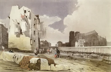 Washerwomen at the Lavoirs at the Quai Montebello