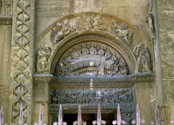 Western Opening Tympanum Depicting the Marriage at Cana