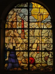 Window Charnier-5 depicting Moses and the brazen serpent