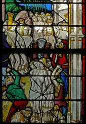 Window depicting mass martyrdoms